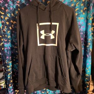 SOLD - Black Under Armour Logo Hoodie